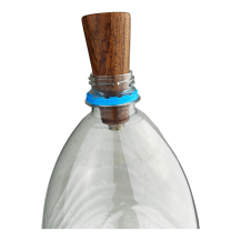 Bong-Puff-Kopf, holzbraun, 5 cm O18 mm, in Flasche