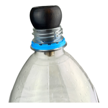 Bong-Puffkopf aus Holz, schwarz, 4 cm O19 mm, in Flasche