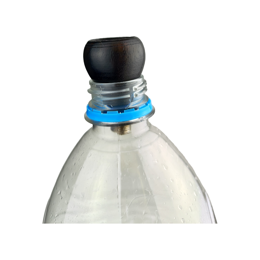 Bong-Puffkopf aus Holz, schwarz, 4 cm O19 mm, in Flasche