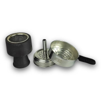 Hookah AMY Deluxe Dervish – Schwarz-Grün – Krone und Hitzeregulierung