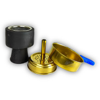 Hookah AMY Deluxe Little Tura - Blau - Krone und Hitzeregulierung