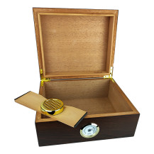 Humidor Dunkles Holz Hygrofront