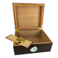 Humidor Dunkles Holz Hygrofront