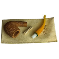 Pfeife SAVINELLI PANNOCCHIA RUST. NATURAL 9MM 606 - zerlegte Pfeife mit Pfeifenbeutel