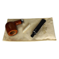 Rohr SAVINELLI MINERVA LISCIA NAT 9MM 106 - zerlegtes Rohr mit Rohrsack