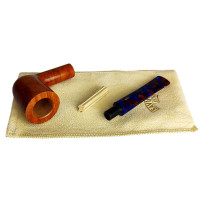 SAVINELLI FANTASIA SMOOTH NATURAL Pfeife 9MM 409 - zerlegte Pfeife mit Pfeifenbeutel