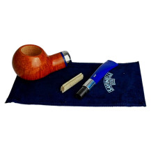 SAVINELLI ELEGANZA SMOOTH NATURAL Pfeife 9MM 320 - zerlegte Pfeife mit Pfeifenbeutel