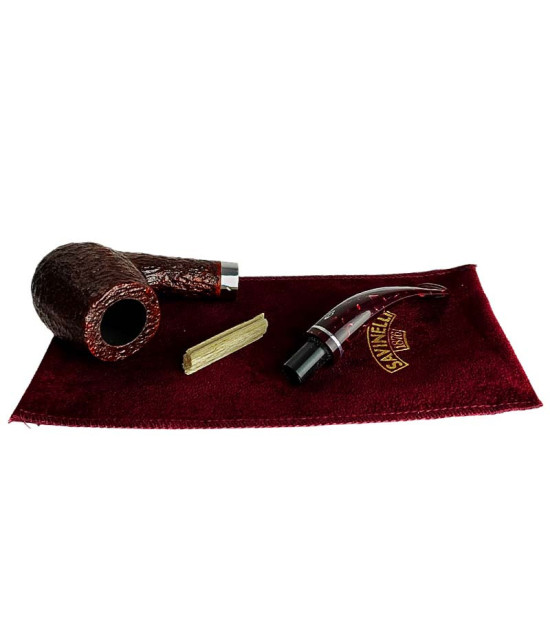 Pfeife SAVINELLI BACCO RUS. DUNKELBRAUN 9MM 670 - zerlegte Pfeife mit Pfeifenbeutel