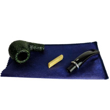 SAVINELLI ARCOBALENO RUSTIC GREEN 9MM 626 Pfeife, zerlegt, mit Pfeifenbeutel