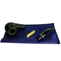 SAVINELLI ARCOBALENO RUSTIC GREEN 9MM 626 Pfeife, zerlegt, mit Pfeifenbeutel