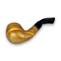 Pfeife Molina Gebogen Olivenholz Meerschaum liegend