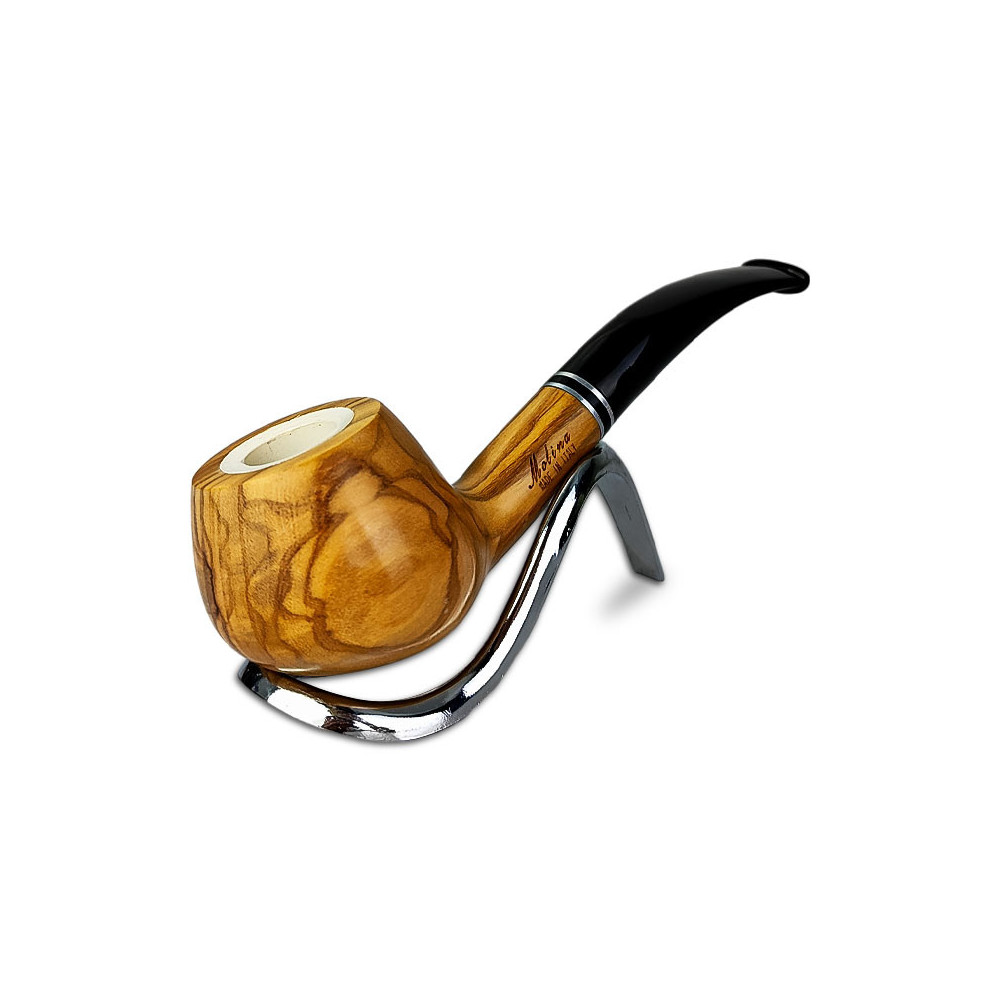 Pfeife Molina Classic, gebogen, Olivenholz, Meerschaum