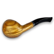 Molina Classic Bent Olivenholz Meerschaumpfeife horizontal
