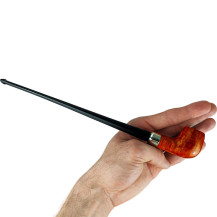 Molina Straight Apple Churchwarden Pfeife in der Hand