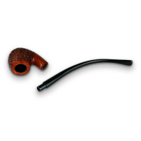 Molina Bent Apple Churchwarden Rusticated pipe disassembled