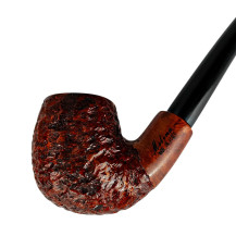 Molina Bent Apple Churchwarden Rusticated Pipe Head