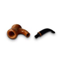 Molina Bent Poker Handgefertigte Pfeife aus Naturholz mit gerader Maserung