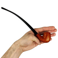 Molina Classic Bent Churchwarden Pfeife in der Hand