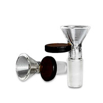 Schale mit Henkel, bernsteinfarben, NS14 - Bongo-Glasschale