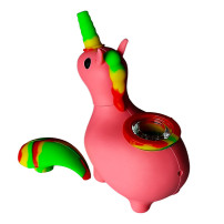 Bong Silicone Pink Unicorn – Ansicht des Boilers und des Turboladers