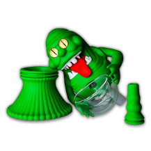 Green Monster Silikonbong - zerlegte Bong