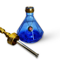 AMY Deluxe Diamond – Blau/Gold – Vase und Messstab