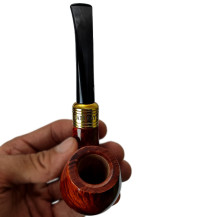 Bruyère-Tabakpfeife Rattray's Terracotta 177, braune Farbe und "Classic"-Form – Goldpunze