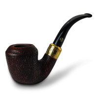 Rattray's - Sandgestrahlte 15 Bruyère-Tabakpfeife in Rot und Schwarz und "Rhodesian"-Form