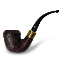 Rattray's - Sandgestrahlte 15 Bruyère-Tabakpfeife in Rot und Schwarz und "Rhodesian"-Form