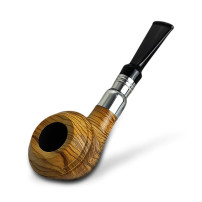 Rattray's Sanctuary Tabakpfeife – Olive Smooth 161 aus Olivenholz in „Bulldog“-Form – Ansicht des Pfeifenkopfes