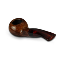 Bruyère-Tabakpfeife Molina Snorty – braun in der Farbe „Brown E“ und in „Bulldog“-Form – Ansicht des Mundstücks