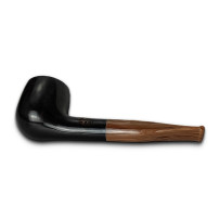 Bruyère-Tabakpfeife Molina Carramela - Brown C in braun-schwarzer Farbe und „Billard“-Form - seitlich liegend