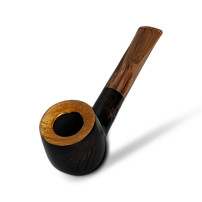 Bruyère-Tabakpfeife Molina Carramela - Brown C in braun-schwarzer Farbe und „Billard“-Form - Ansicht des Pfeifenkopfes