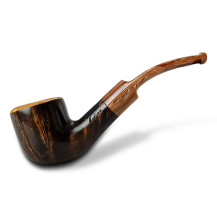 Bruyère-Tabakpfeife Molina Carramela - Brown B in braun-schwarzer Farbe und „Kalebassen“-Form