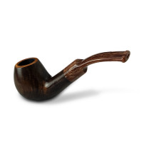 Bruyère-Tabakpfeife Molina Carramela – Brown D in braun-schwarzer Farbe und „klassischer“ Form – Ansicht des Mundstücks