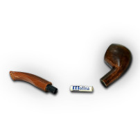Bruyère-Tabakpfeife Molina Carramela - Brown E in braun-schwarzer Farbe und "Apple"-Form - ungefaltet