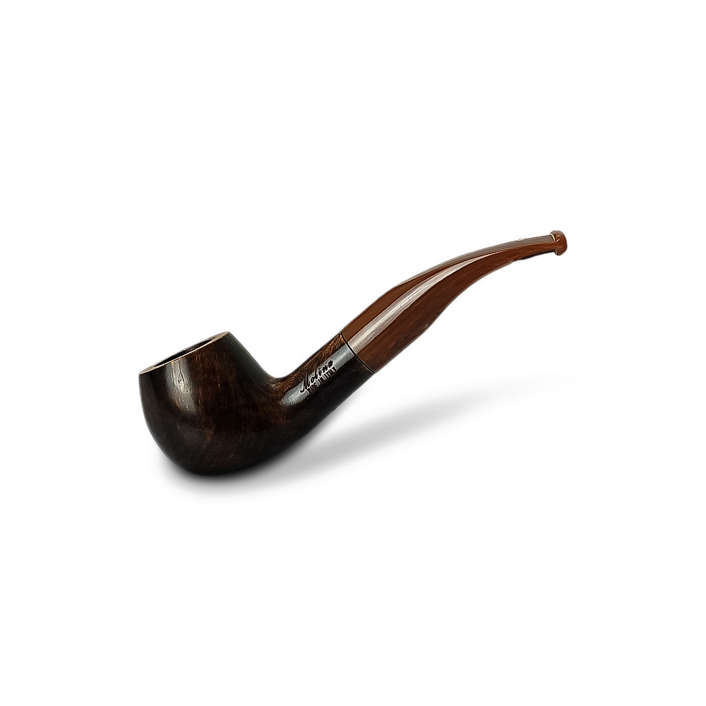 Bruyère-Tabakpfeife Molina Carramela - Brown E in braun-schwarzer Farbe und „Apple“-Form