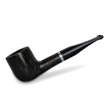 Bruyère-Tabakpfeife Molina Barasso - Grey B in schwarzer Farbe und „Billard“-Form
