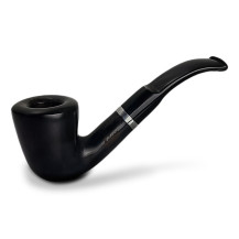 Bruyère-Tabakpfeife Molina Barasso - Grey C in schwarzer Farbe und "Classic"-Form