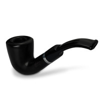 Molina Barasso Bruyère-Tabakpfeife – Grey C in Schwarz und „Classic“-Form – Ansicht des Mundstücks