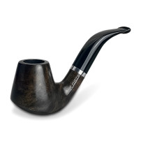 Bruyère-Tabakpfeife Molina Barasso – Grau D, schwarz, in der Form „Brandy“ – Ansicht des Pfeifenkopfes