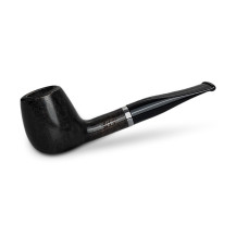 Bruyère-Tabakpfeife Molina Barasso - Grey F in schwarzer Farbe und „Billard“-Form