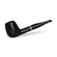 Bruyère-Tabakpfeife Molina Barasso - Grey F in schwarzer Farbe und „Billard“-Form