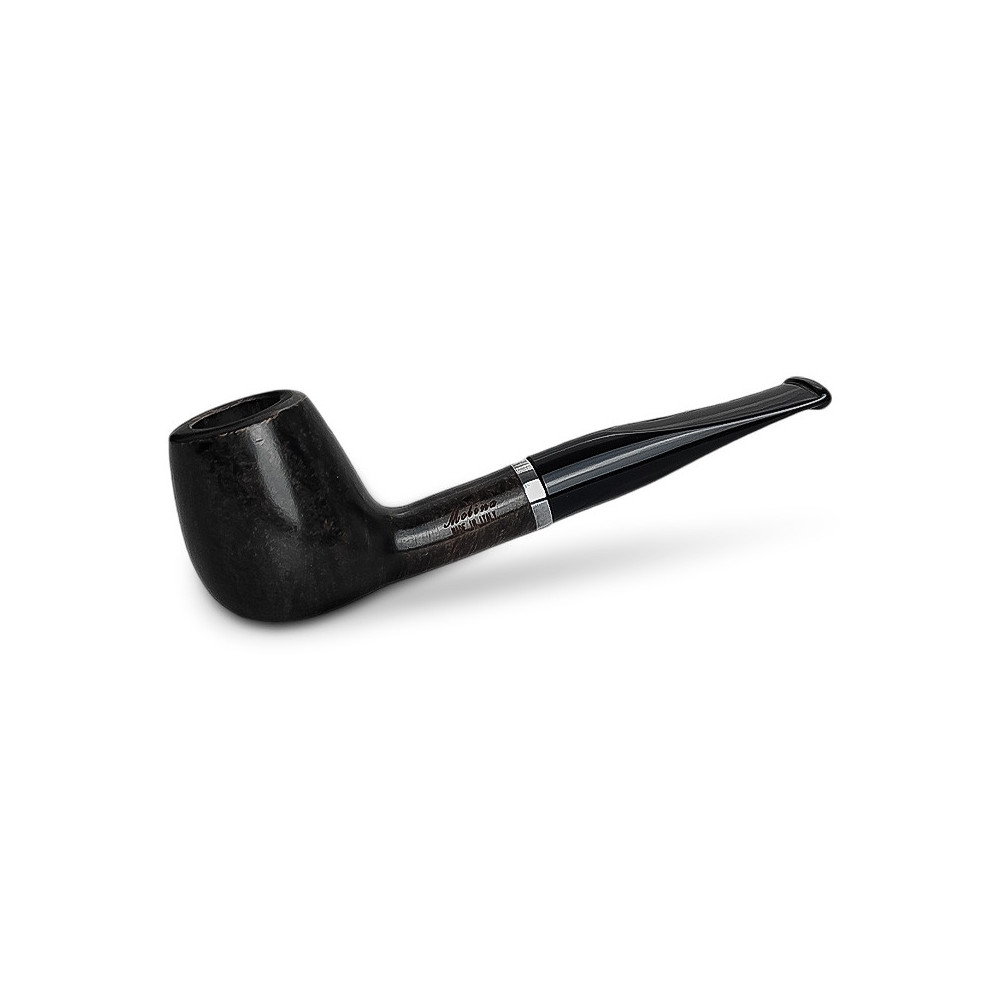 Bruyère-Tabakpfeife Molina Barasso - Grey F in schwarzer Farbe und „Billard“-Form