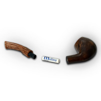Bruyère-Tabakpfeife Molina Carramela - Brown D in braun-schwarzer Farbe und "klassischer" Form