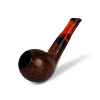 Bruyère-Tabakpfeife Molina Shorty – Braun. Braune Farbe und birnenförmige Gestalt – Ansicht des Pfeifenkopfes.