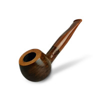 Bruyère-Tabakpfeife Molina Carramela - Brown A in braun-schwarzer Farbe und „Straight Pot“-Form - Pfeifenkopf