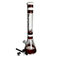 Phoenix-Beaker-Glasbong in Rot – ausgewähltes Downpipe und Zug