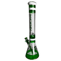 Phoenix-Beaker-Glasbong in Grün – Ansicht der Rückseite der Bong