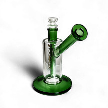Phoenix Bubbler Glasbong in Grün – Ansicht der Rückseite der Bong